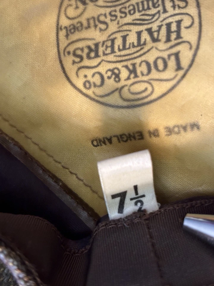 Lock & Co London Hatters Tweed Flat Cap men's size 7 1/2 Made in England EUC - Image 3 of 4