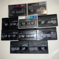  10 Used Sony Video8 120 Minute Video Tapes Cassettes MP120