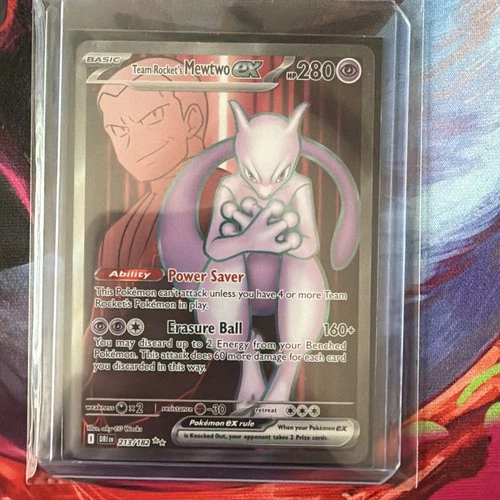 Team Rockets Mewtwo EX Holo Ultra Rare Card 213/182 Sv10: Destined Rivals