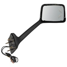 Right Side Truck Hood Mirror International LT Manual Turn Signal Light Chrome