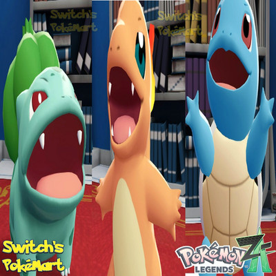 Pokémon Legends ZA Kanto Starters Bulbasaur Charmander Squirtle Shiny & Alpha