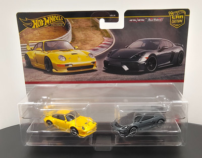 Hot Wheels PREMIUM PORSCHE 993 GT2 + PORSCHE 718 CAYMAN GT4 - 2-PACK 2-SET NEU