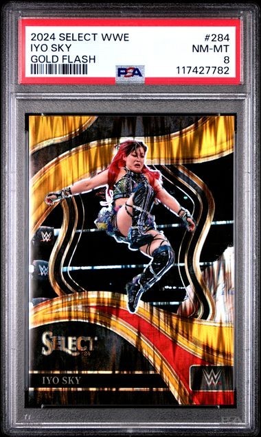 2024 Iyo Sky Select Ringside Gold Flash 2/10 WWE Graded PSA 8 NM