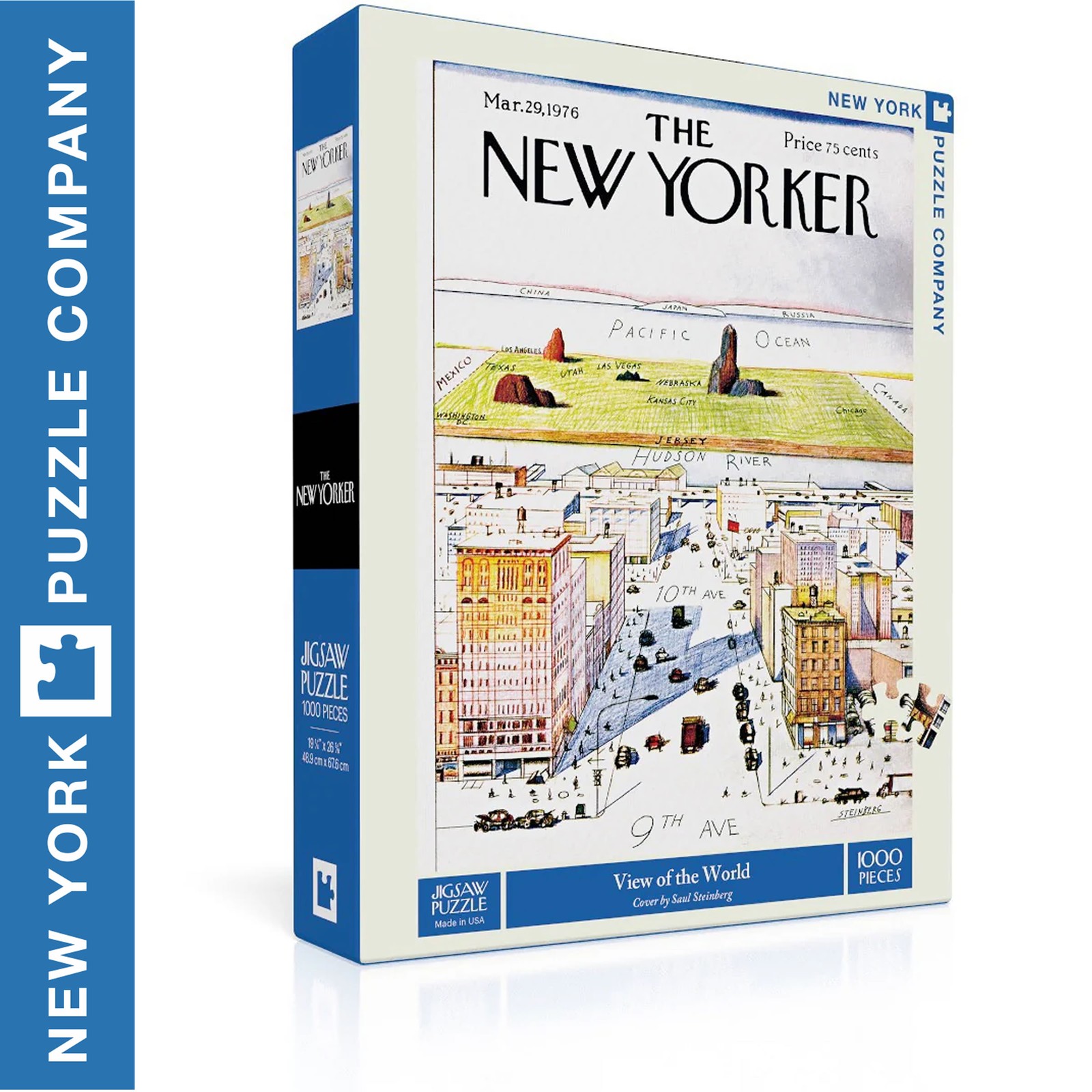 VIEW OF THE WORLD  New York Puzzle Company jigsaw 1000pc random cut NPZNY1601