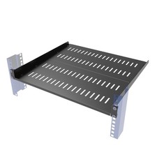 JINGCHENGMEI 1U Server Rack Shelf, Universal Vented Mount 1U16In