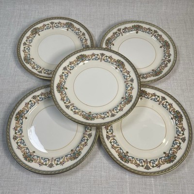 Aynsley England Bone China Henley 8.5  Salad Plates Set Of 5