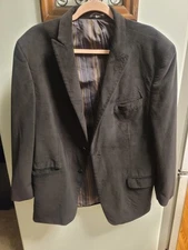 Michael Kors Men's Regular Fit Velvet Sport Coat Blazer Blue 44R