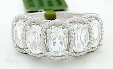 GENUINE 2.25 Cts WHITE SAPPHIRE RING SOLID .925 STERLING SILVER - NWT
