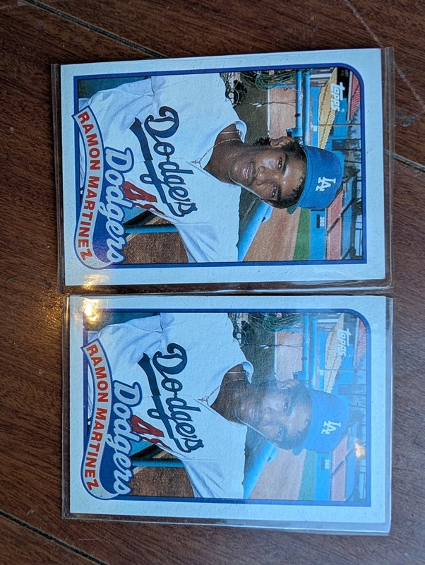 Topps Ramon Martinez 2 Rookie Card Lot 1989 Dodgers MLB Baseball NM