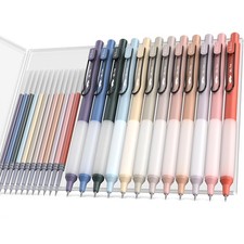 Mr. Pen- Retractable Gel Pens with Case, 12 Pack, Colorful Ink, Multi-colored