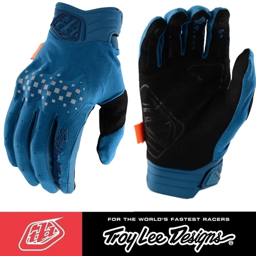 TLD MTB Gloves Troy Lee Designs Gambit Blue D30 knuckle Protection TLD Gloves