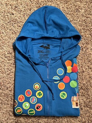 Loot Crate Exclusive Disney Pixar UP Men s Hoodie Sz 3XL Fits Like XL-1XL