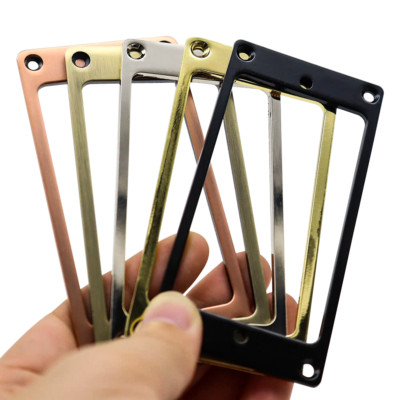 2x Flat Metal Humbucker Pickup Mounting Ring Bridge & Neck Pickups Cover Frame