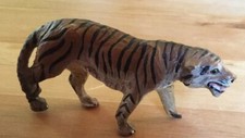 Tiger Massefigur antik Spielzeug Elastolin Lineol