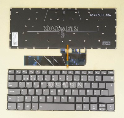 For   ThinkBook 14-IIL Type 20SL 14-IML 20RV Keyboard Backlit Portuguese PO #W10