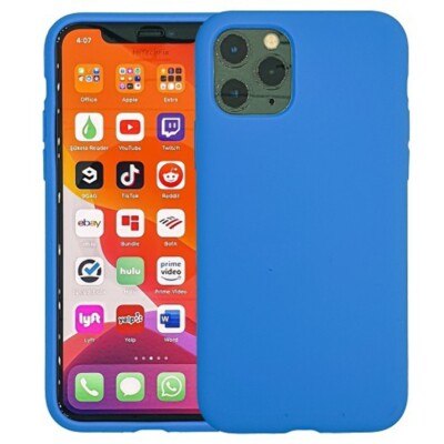 Liquid Silicone Gel Rubber Shockproof Case for iPhone 11 6.1'' BLUE