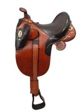 Australian Stock Leather Horse Tack Saddle With Horn  Full Accessories.
