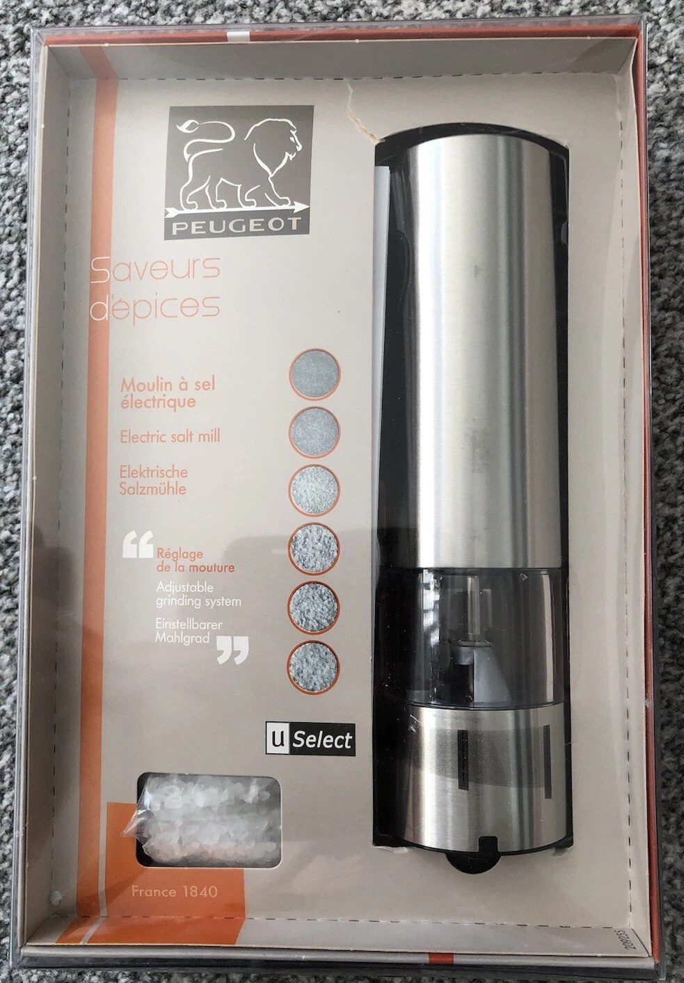 Peugeot Eli’s MS Stainless Steel Electric Salt Mill
