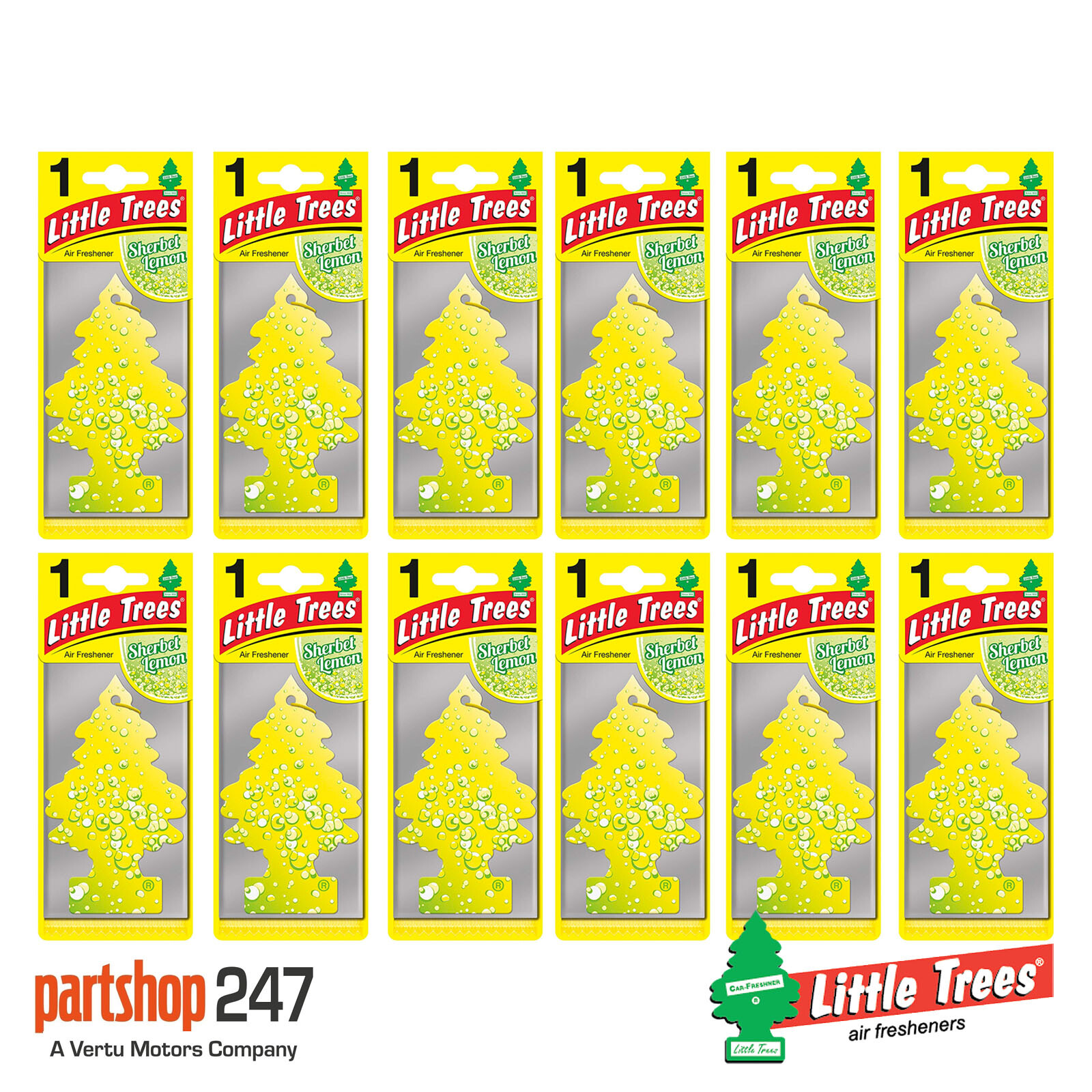 Sherbet Lemon 2D Air Freshener - Long Lasting Fragrance - Little Trees MTR0073 - Image 14
