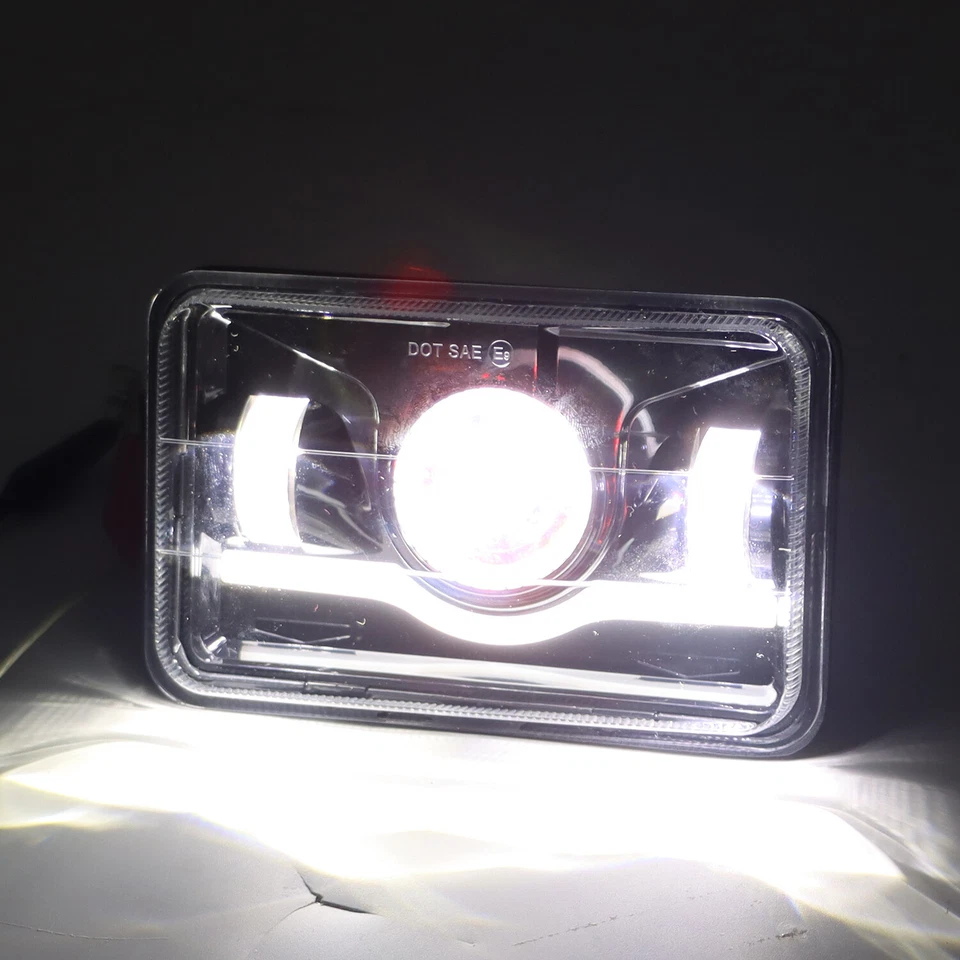 Faros LED 4x6" para Kenworth T800 T400 T600A W900 Peterbilt 357 378 379 4 un. Foto 2 de 4