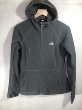 The North Face Full Zip Hoodie Womens Medium Lightweight Fleece Sweater Black