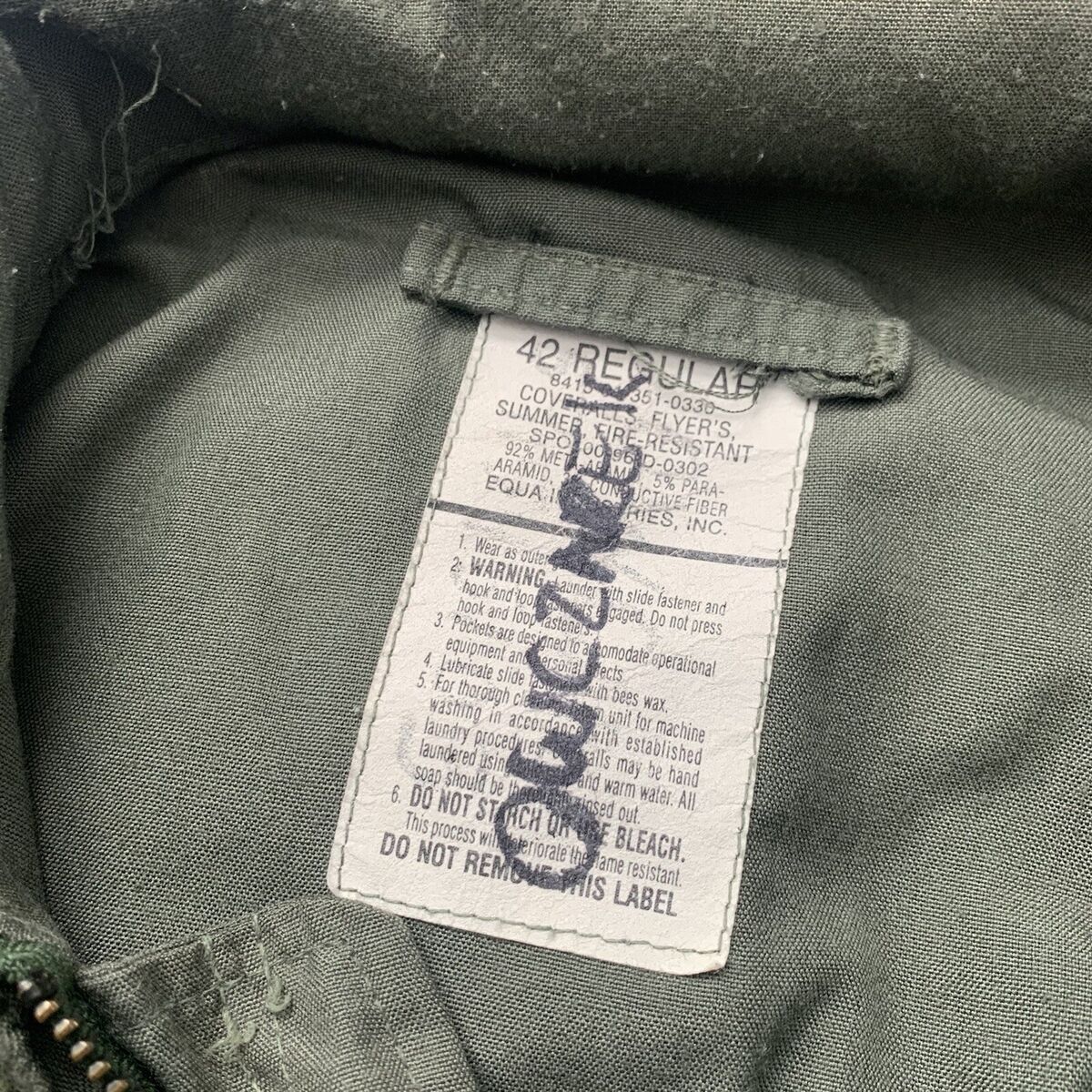 Vintage 90s USAF Coveralls Size 42 Regular Flight Suit Vintage 90s USAF Coveralls Size 42 Regular Flight Suit