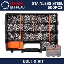 STAINLESS STEEL BOLT+NUT KIT 500PCS RACE CAR,RALLY CAR,DRIFTCAR,TRACK CAR,GTR
