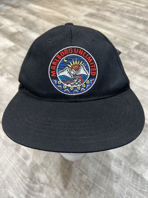 Vintage MARLBORO Unlimited Adventure Gear Strapback Hat Cap 90s Smoking NWT