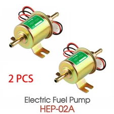 2 pcs 12V Electric Fuel Pump HEP-02A Universal Inline Low Pressure Gas Diesel