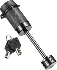 Steel Trailer Tongue Coupler Lock, Dia 1/4" 2-1/2" Span for Towing Boat Truck RV