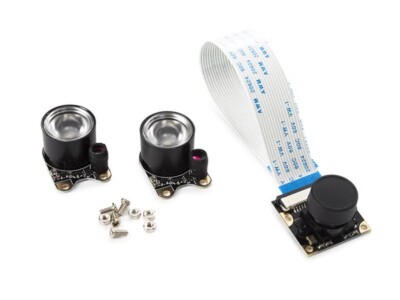 [ Whadda Velleman WPI408 ] CAMERA MODULE WITH 2 IR LIGHTS FOR RASPBERRY PI