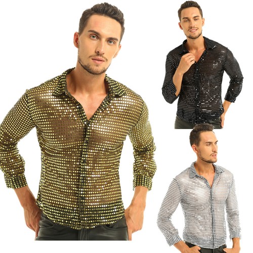 mens sparkle dress shirt