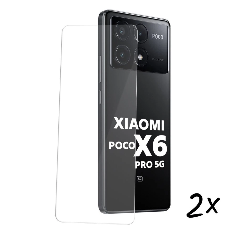 SONSTIGES 2x Schutzglas für Xiaomi POCO X6 Pro 5G Displayschutz Panzerfolie Echt Glas 9H