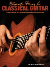 Favorite Pieces for Classical Guitar Solo Sheet Music Tab 11 Standards Book
