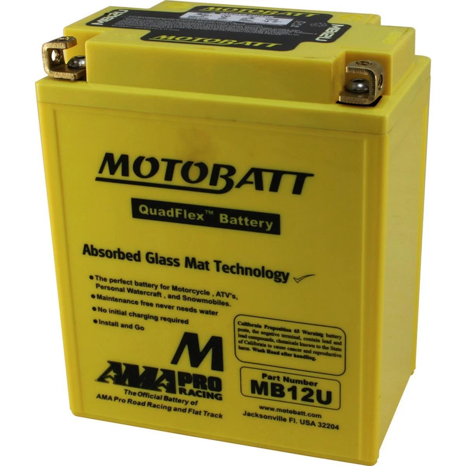 Motobatt Premium Battery for Norton 850 COMMANDO MK3 1975 MB12U AGM - Image 2 of 4