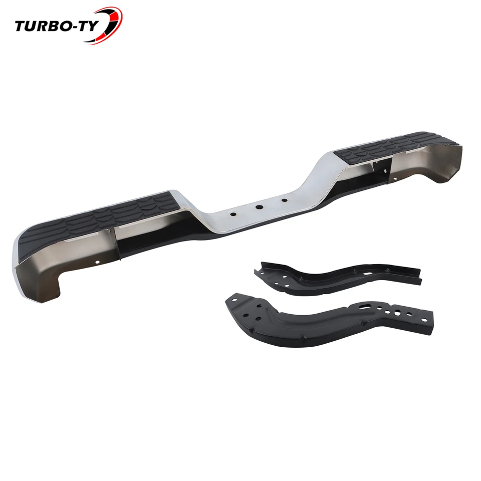 1-Piece Rear Step Bumper Assembly For Toyota Pickup Truck 1989-1995 Chrome Steel Foto 2 de 4