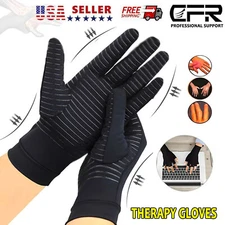 Full Finger Support Copper Compression Gloves Hand Support fit Joint Pain Relief