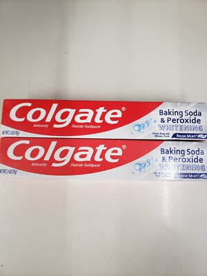 2x Packs Colgate Baking Soda & Peroxide Whitening Brisk Mint Toothpaste | 2.5oz