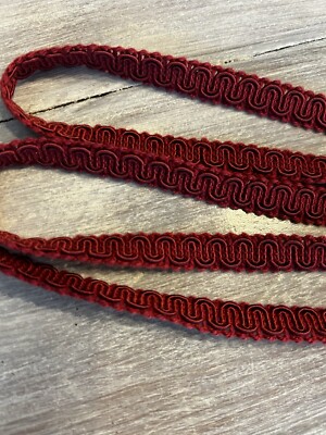 Conso Maroon Red Scroll Trim Gimp Sewing Craft Embroidery 32 Yards (*45)