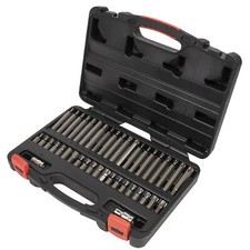 Sealey TRX Star/Hex/Spline Bit Set 42pc 3/8" & 1/2"Sq Dr CrV Steel With Adaptor
