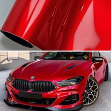 120" x 60" Premium Super Gloss Metallic Red Vinyl Film Wrap Sticker 10ft x 5ft