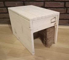Kaninchen Bürsten Tunnel "Bürsti" Fellpflege Kuscheln Natur Holz ca. 40x25x27 cm