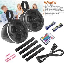 Pyle PLUTV44BTR 2-Way Dual Waterproof Off-Road Speakers 800 Watts w/RGB Lights