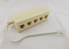 RJ11 5 Way Outlet Phone Modular Jack Telephone Line Adapter Splitter Connector