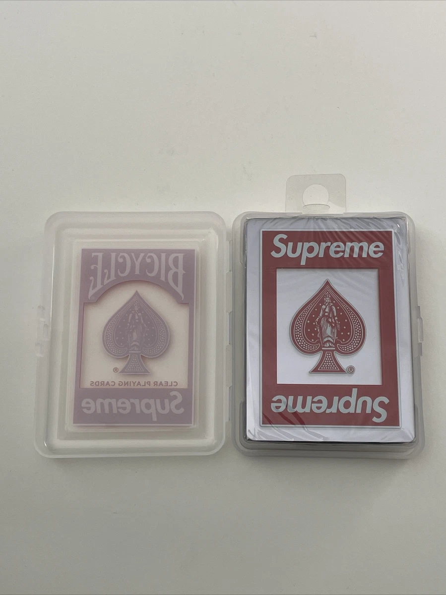 Supreme bicycle clear playing cards red 2025