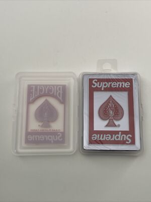 Supreme Bicycle Clear Playing Cards Red (FW20) Brand New