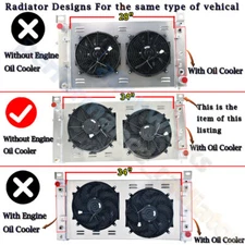 3 Row 34" Radiator Shroud Fans For Chevy Silverado1500 2500 GMC Yukon (NO EOC)