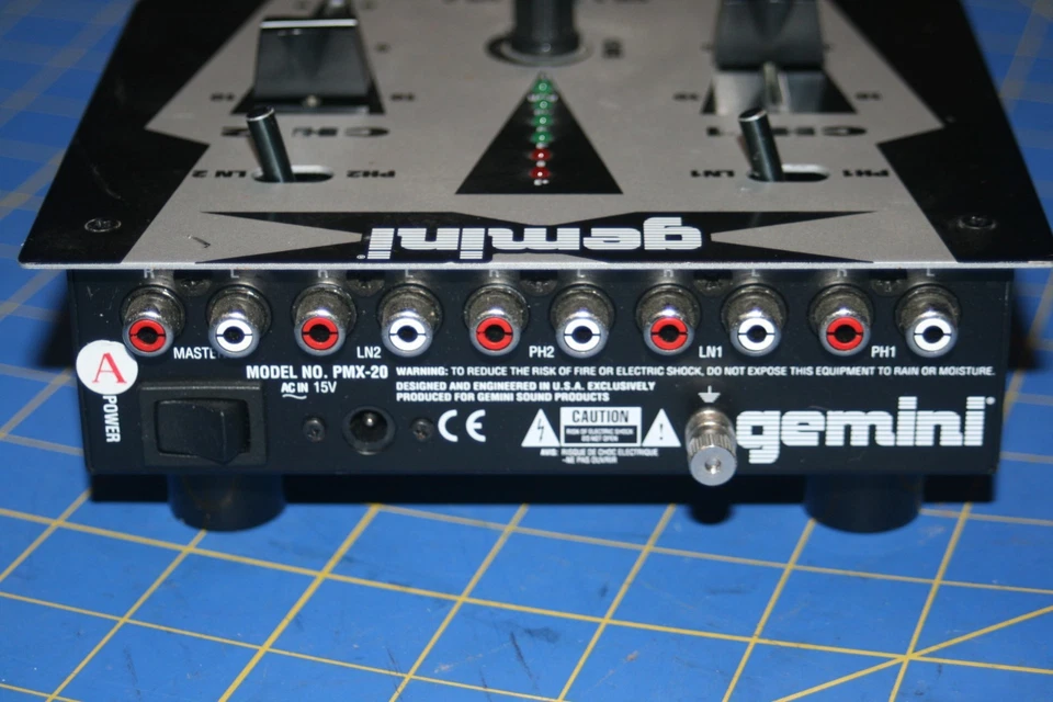 GEMINI PMX-20 PRO STEREO PREAMP MIXER CROSSFADER  AS IS PARTS - Image 3 of 4