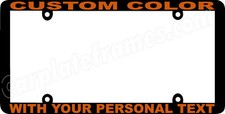 Gold Lettering Thin Style Custom Personalized Color License Plate Frame