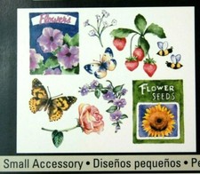 3 Imperial Instant Stencils IS1035 9 x 8 in Flower Seeds Butterfly Garden Summer